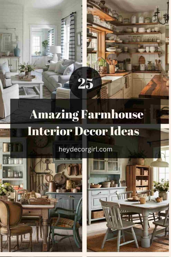 25 Amazing Farmhouse Interior Decor Ideas