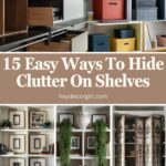 Easy Ways To Hide Clutter On Shelves