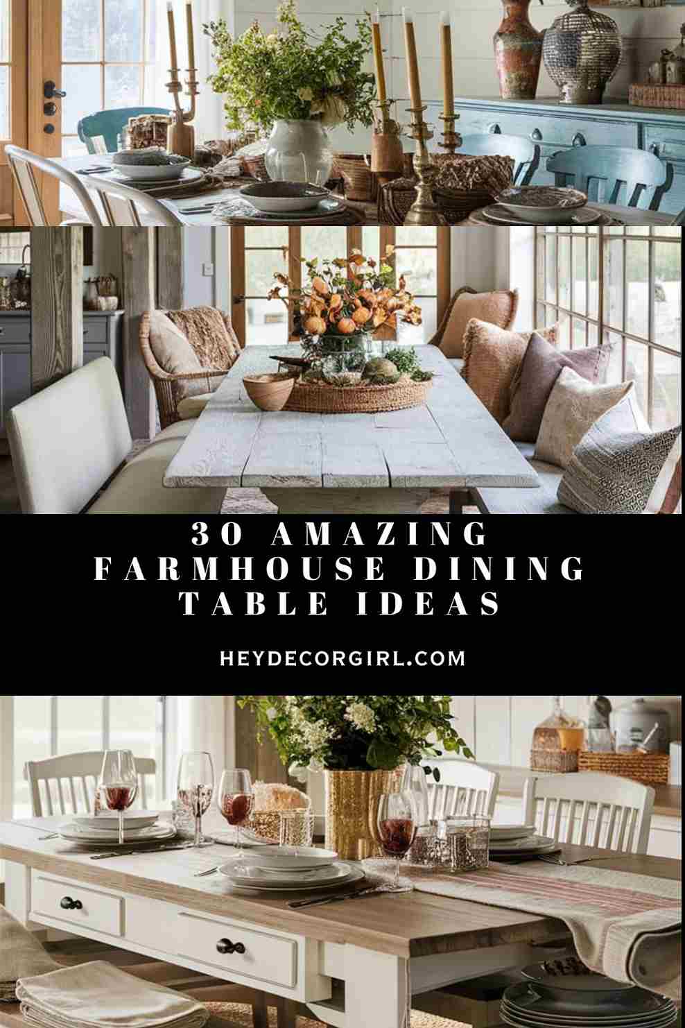 30 Amazing Farmhouse Dining Table Ideas