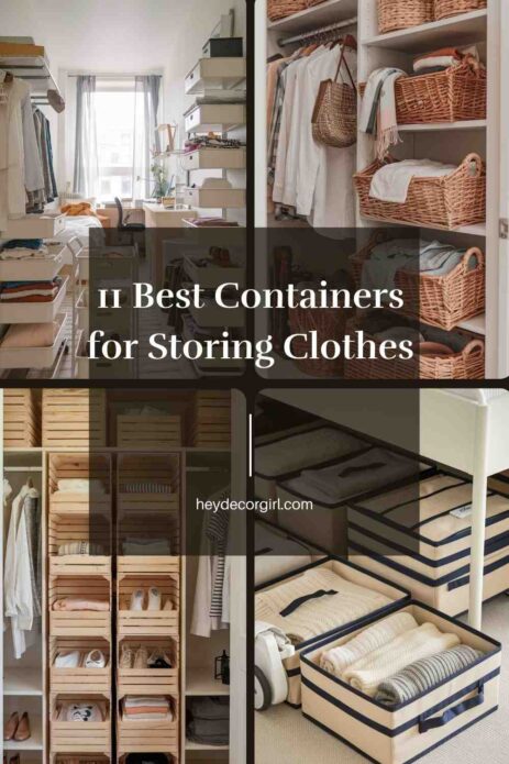 Containers for storing clothes