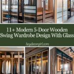 Door Wooden Swing Wardrobe Design