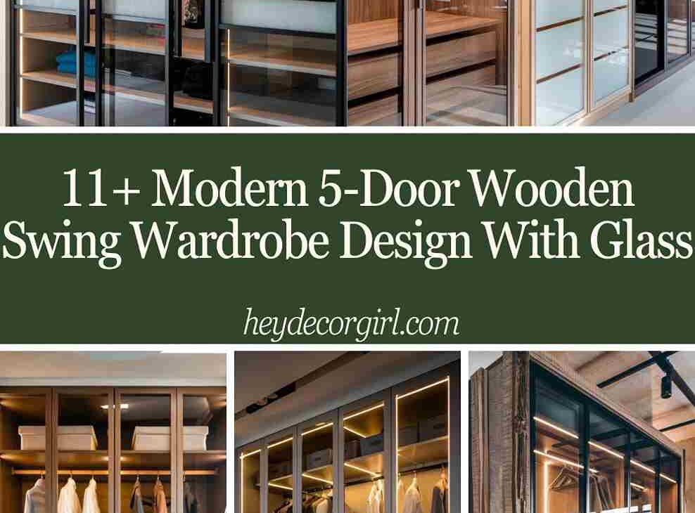 Door Wooden Swing Wardrobe Design