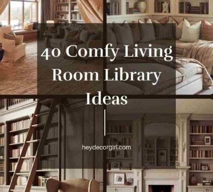 Living Room Library Ideas