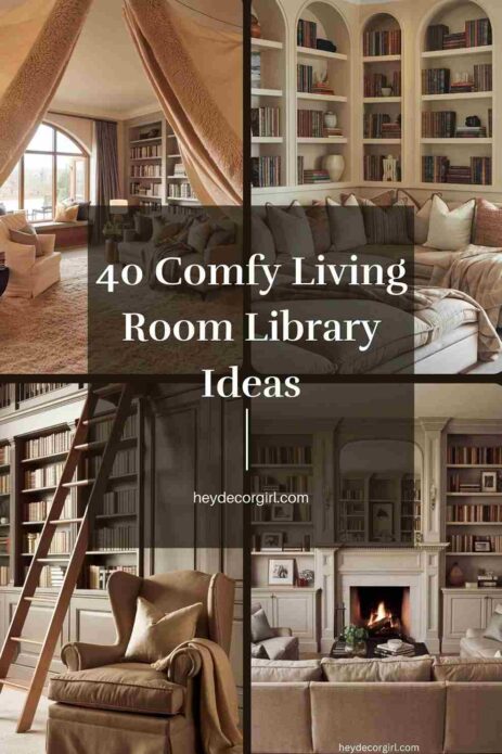 Living Room Library Ideas