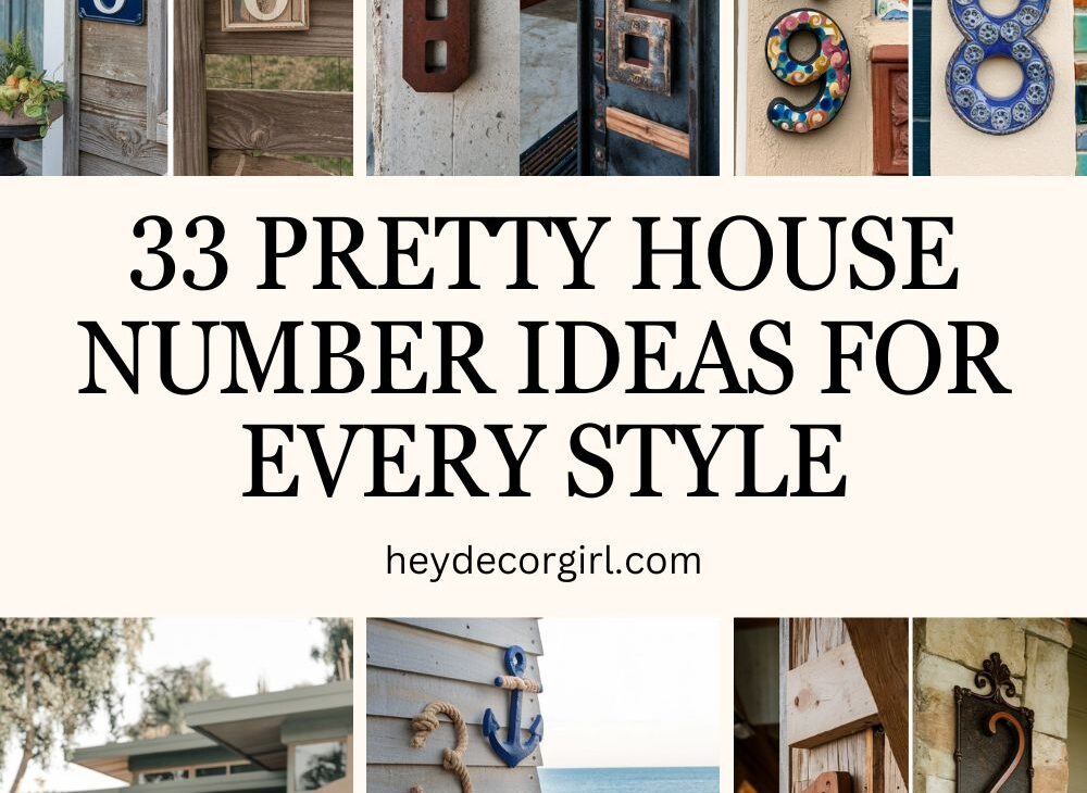 Pretty House Number Ideas