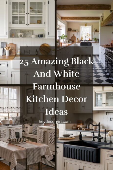 Black And White Farmhouse Kitchen Decor