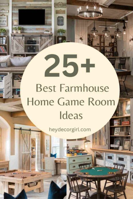 Farmhouse Home Game Room Ideas