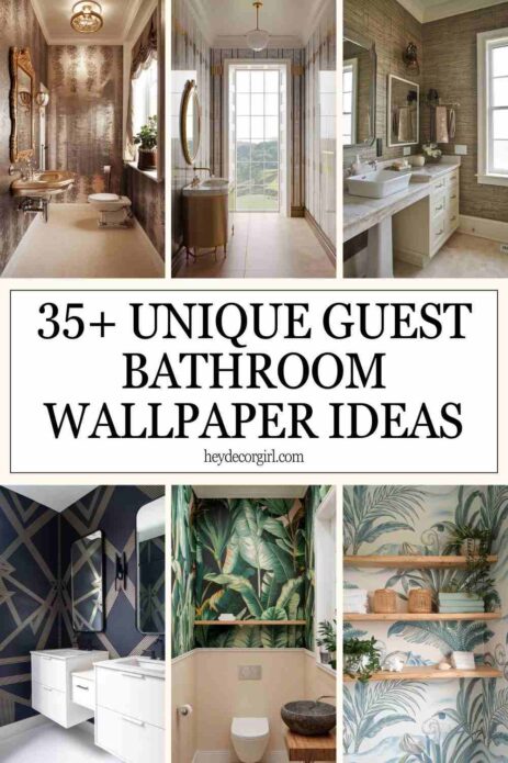 Guest bathroom wallpaper ideas