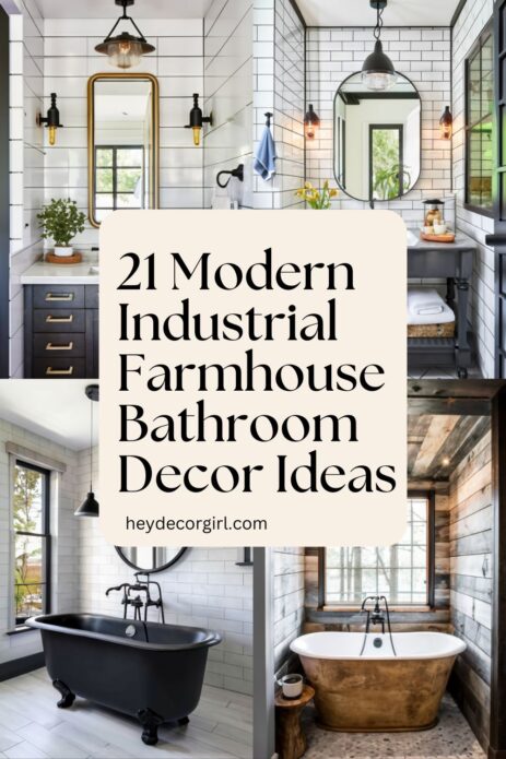 Industrial Farmhouse Bathroom Decor