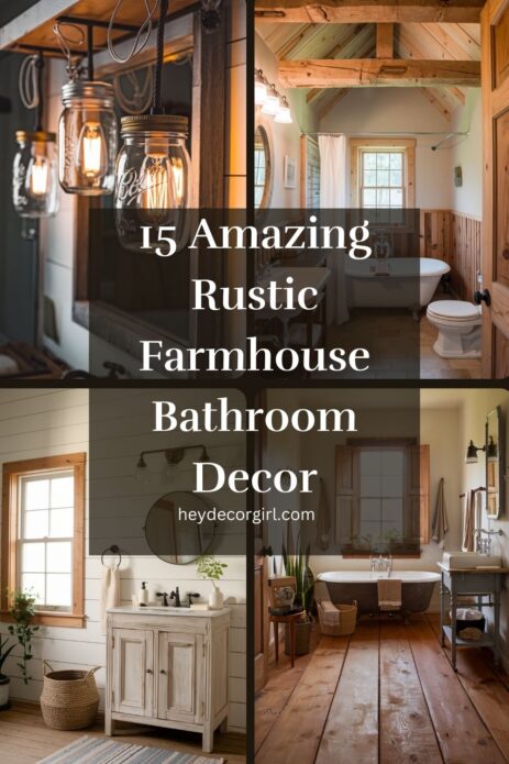 Rustic Farmhouse Bathroom Decor