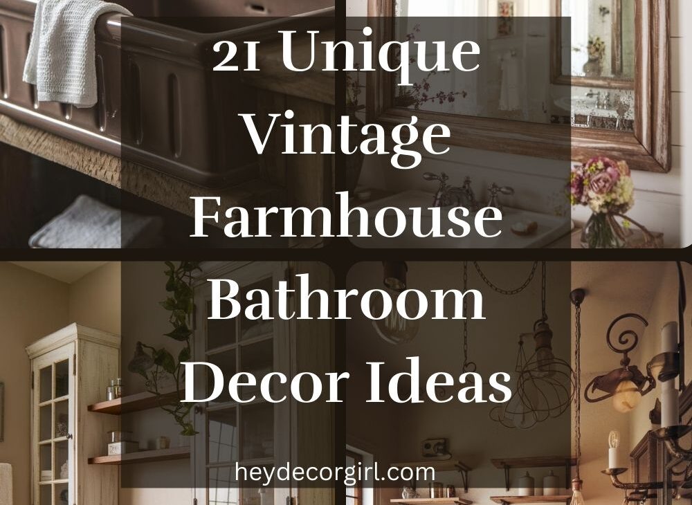 Vintage Farmhouse Bathroom Decor