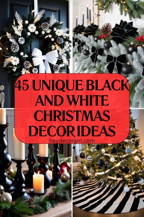 Black And White Christmas Decor​ Ideas