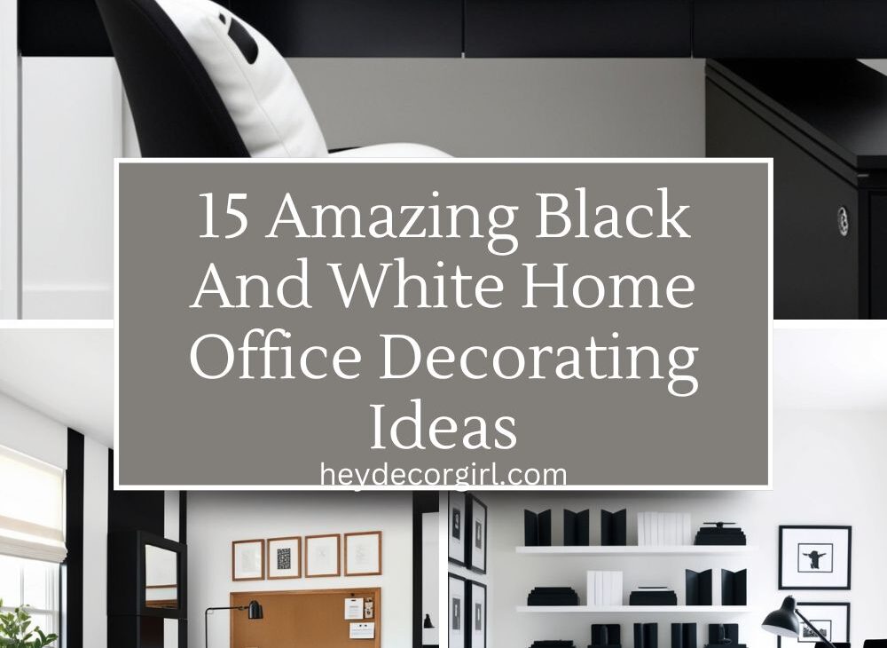 Black And White Home Office Decorating Ideas