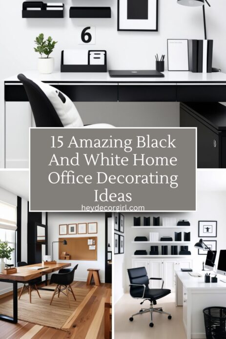 Black And White Home Office Decorating Ideas