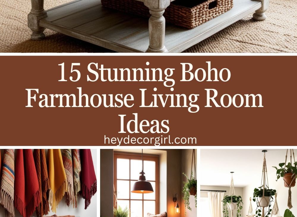 Boho Farmhouse Living Room​ Ideas