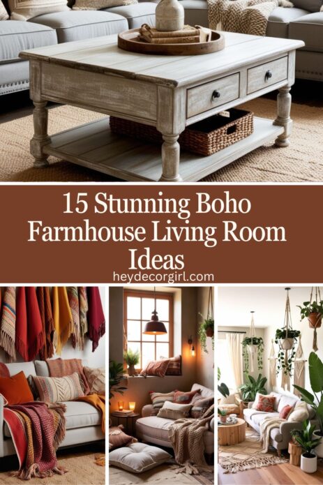 Boho Farmhouse Living Room​ Ideas