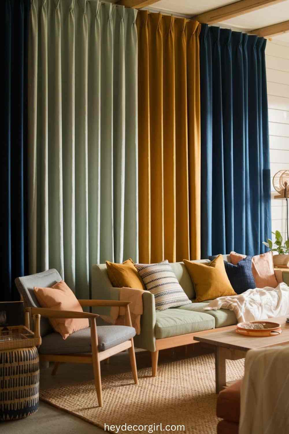 Colorful Curtains to Add Pop to Neutral Decor