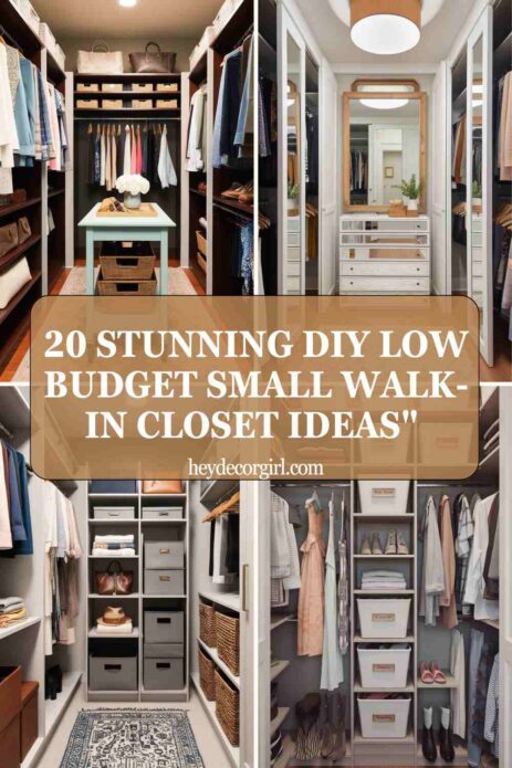 DIY Low Budget Small Walk-In Closet Ideas