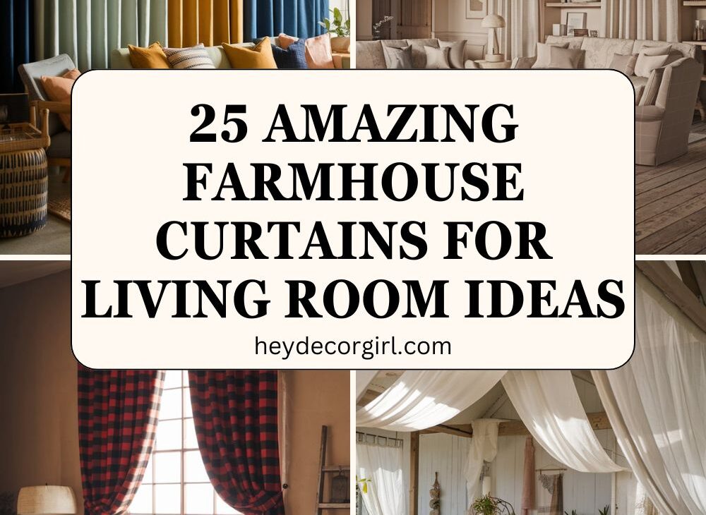 Farmhouse Curtains For Living Room​ Ideas