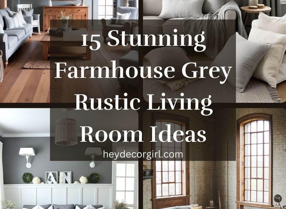 Farmhouse Grey Rustic Living Room​ Ideas