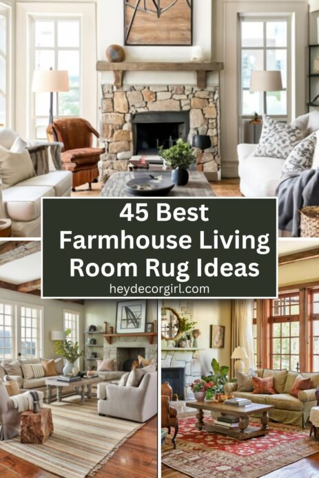 Farmhouse Living Room Rug​ Ideas