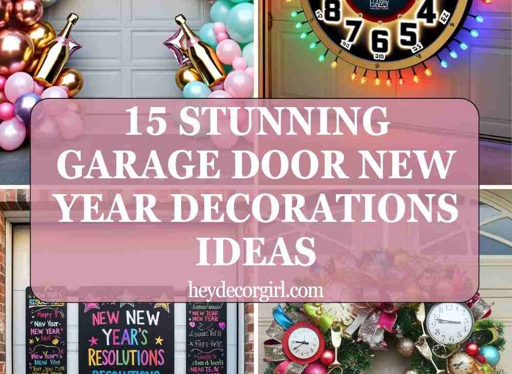 Garage Door New Year Decorations Ideas