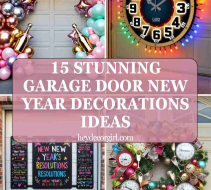 Garage Door New Year Decorations Ideas