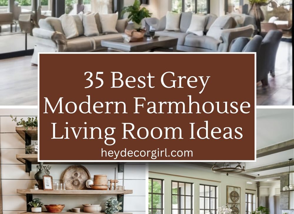 Grey Modern Farmhouse Living Room​ Ideas