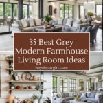 Grey Modern Farmhouse Living Room​ Ideas