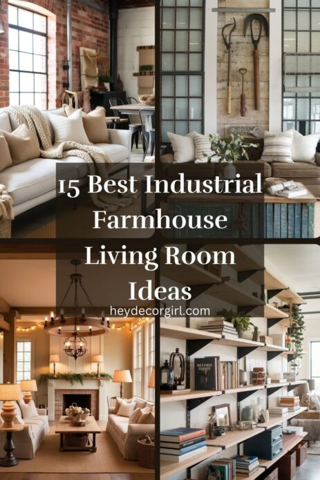 Industrial Farmhouse Living Room​ Ideas