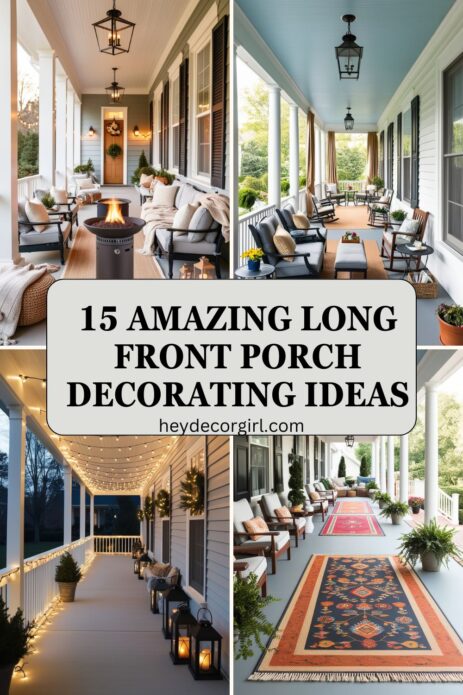 Long Front Porch Decorating Ideas