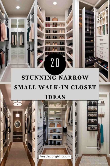 Narrow Small Walk-In Closet Ideas