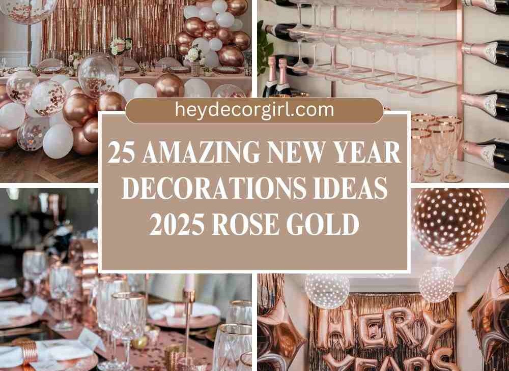 New Year Decorations Ideas 2025 Rose Gold