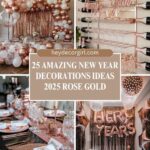 New Year Decorations Ideas 2025 Rose Gold