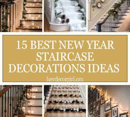 New Year Staircase Decorations Ideas