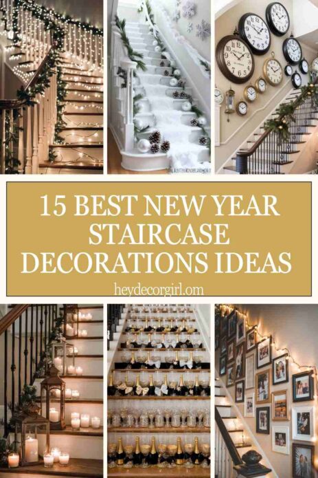 New Year Staircase Decorations Ideas