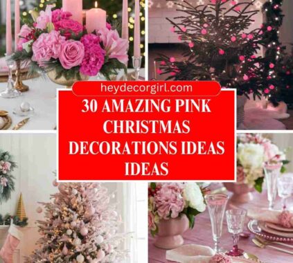 Pink Christmas Decorations Ideas