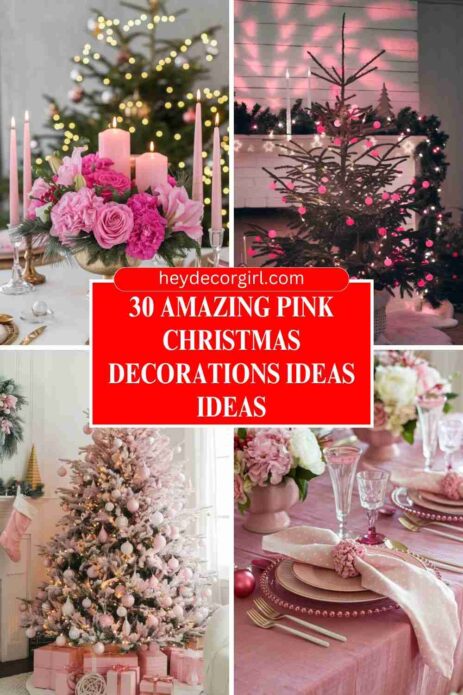 Pink Christmas Decorations Ideas