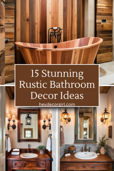 Rustic Bathroom Decor​ Ideas