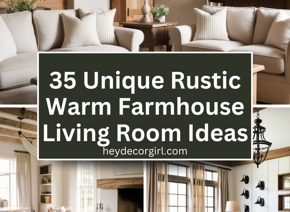 Rustic Warm Farmhouse Living Room​ Ideas