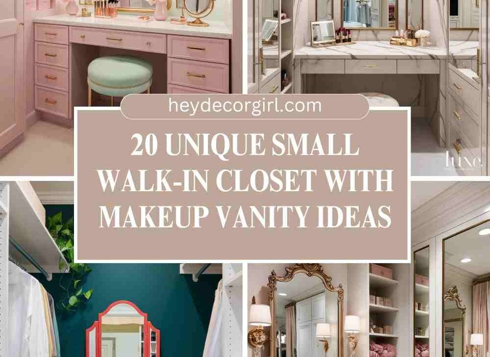 Small Walk-In Closet With Makeup Vanity Ideas