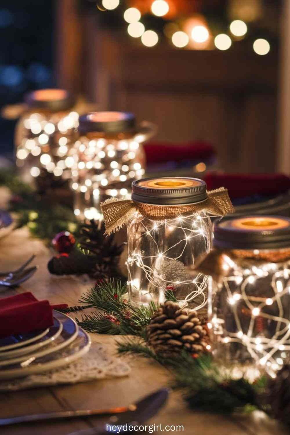 Solar Fairy Lights in Mason Jars