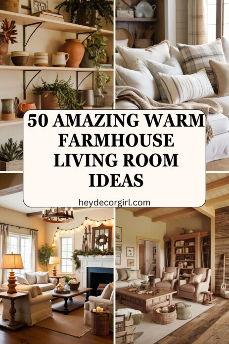 Warm Farmhouse Living Room​ Ideas