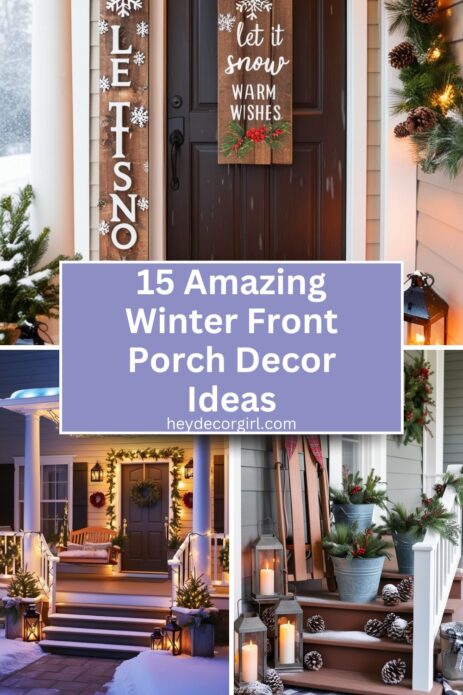 Winter Front Porch Decor​ Ideas