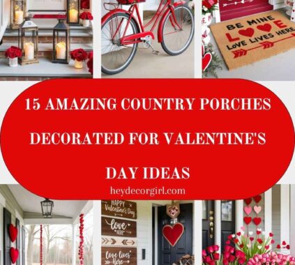 Country Porches Decorated For Valentine's Day Ideas