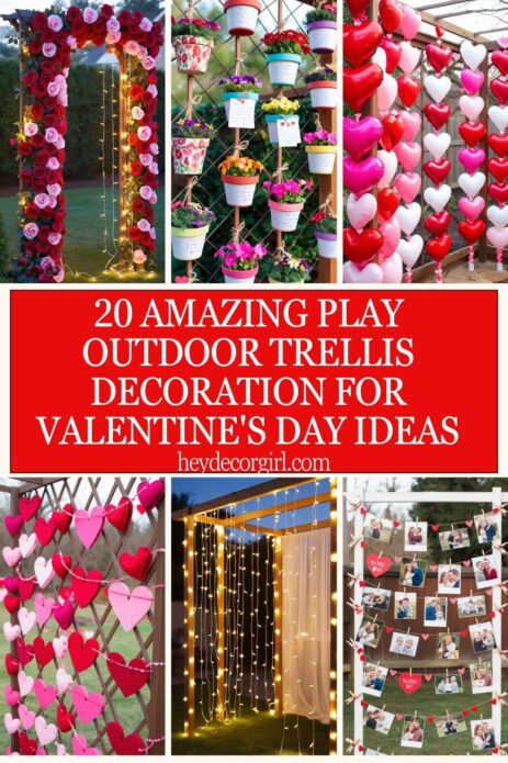 Play Outdoor Trellis Decoration For Valentine's Day Ideas