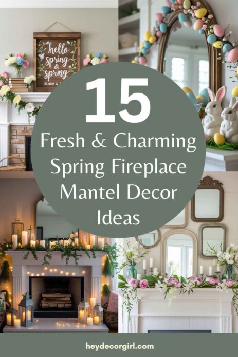 Spring Fireplace Mantel Decor Ideas