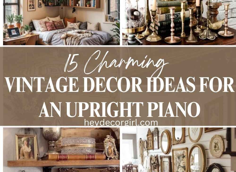 Vintage Decor Ideas For An Upright Piano