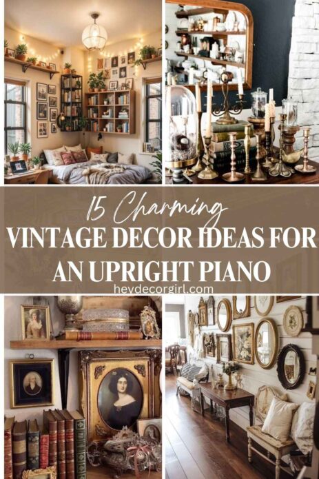 Vintage Decor Ideas For An Upright Piano