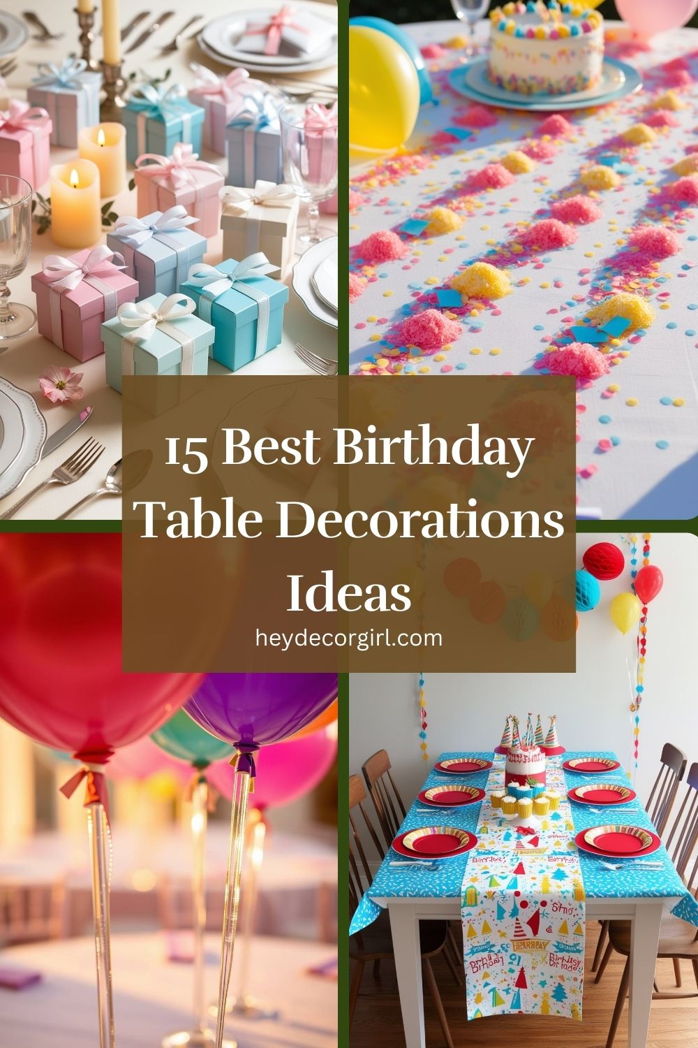 Birthday Table Decorations Ideas